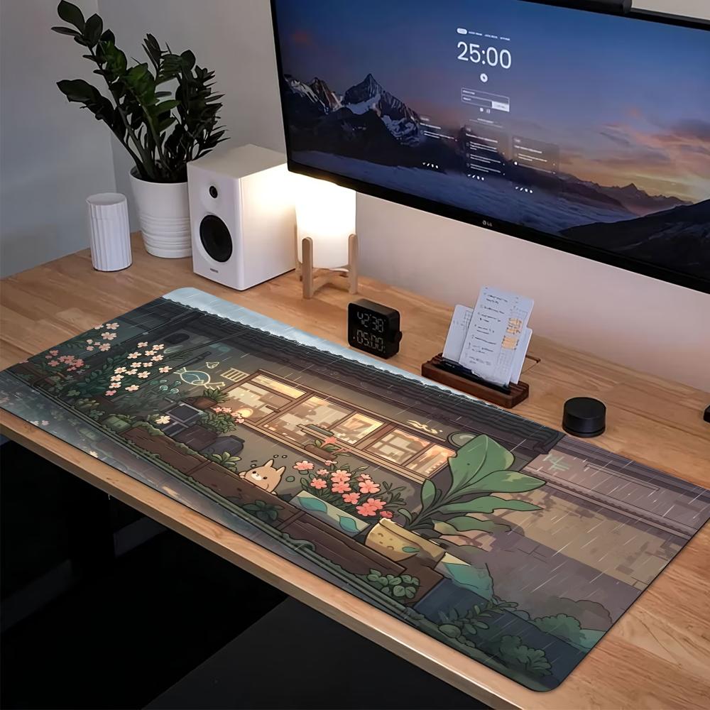 Desk Setup Pc And Laptop - Alfombrilla de ratón para juegos Cozy
