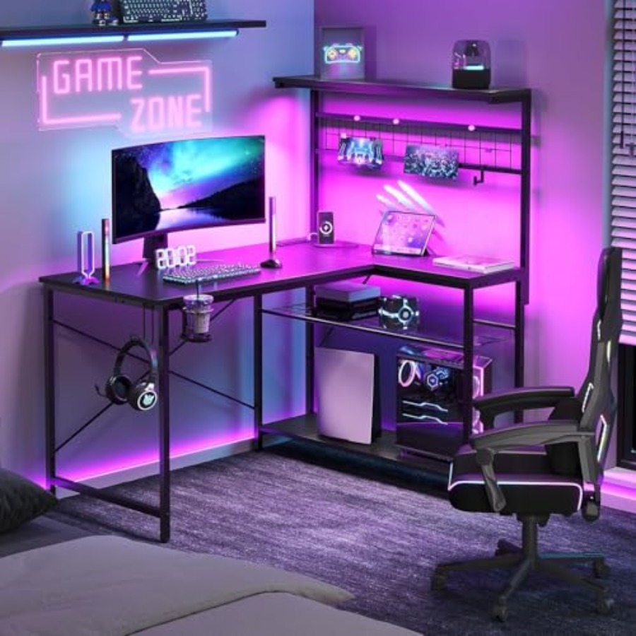 Desk Setup L Shaped - Escritorio para juegos de 42 pulgadas