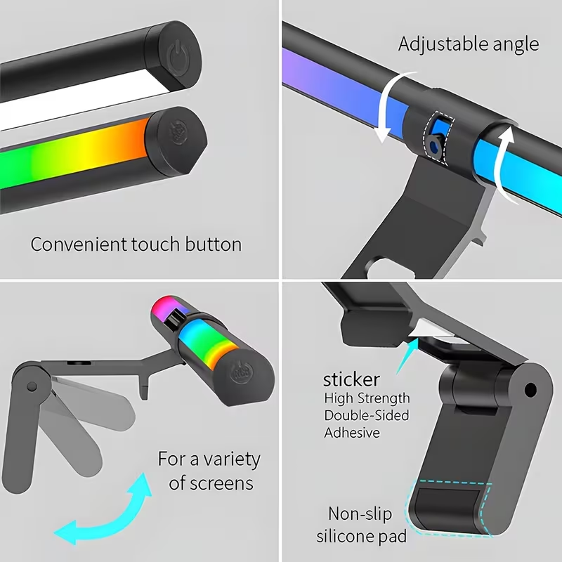 Barra de luz RGB para monitor, - Desk Setup Lamp reseña y precio
