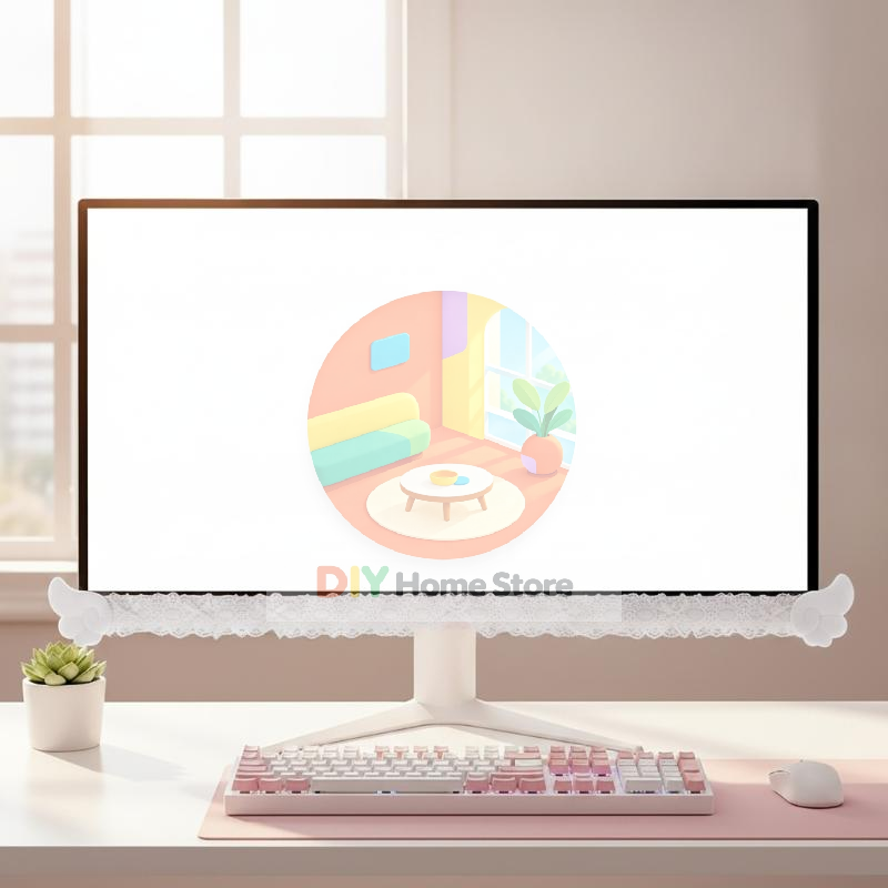 Adorno de pantalla con encaje  - Setup Desk Monitor reseña y precio