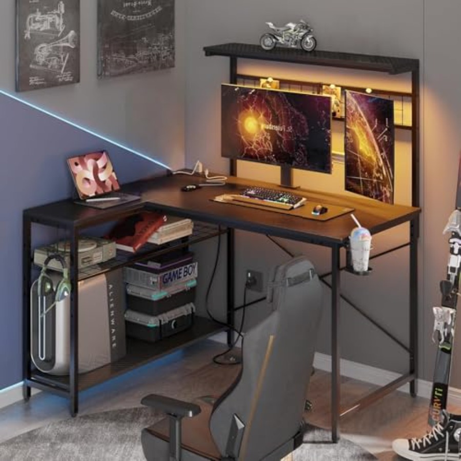 Escritorio para juegos de 42 p - Desk Setup L Shaped reseña y precio