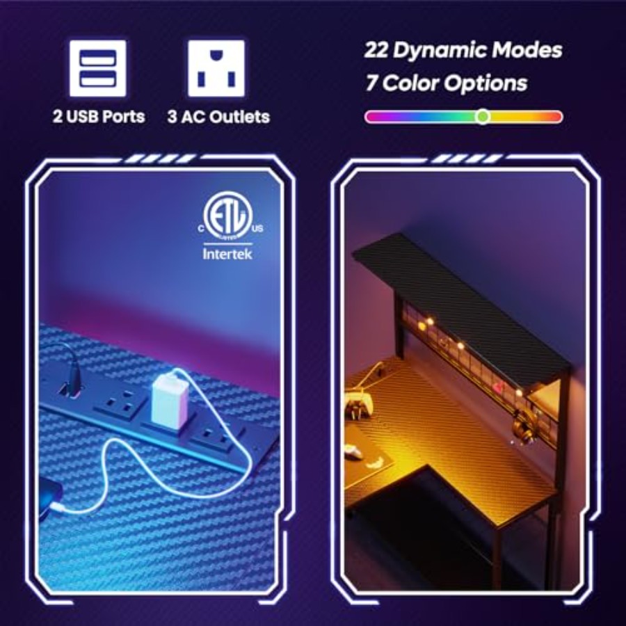 Escritorio para juegos de 42 p - Desk Setup L Shaped reseña y precio